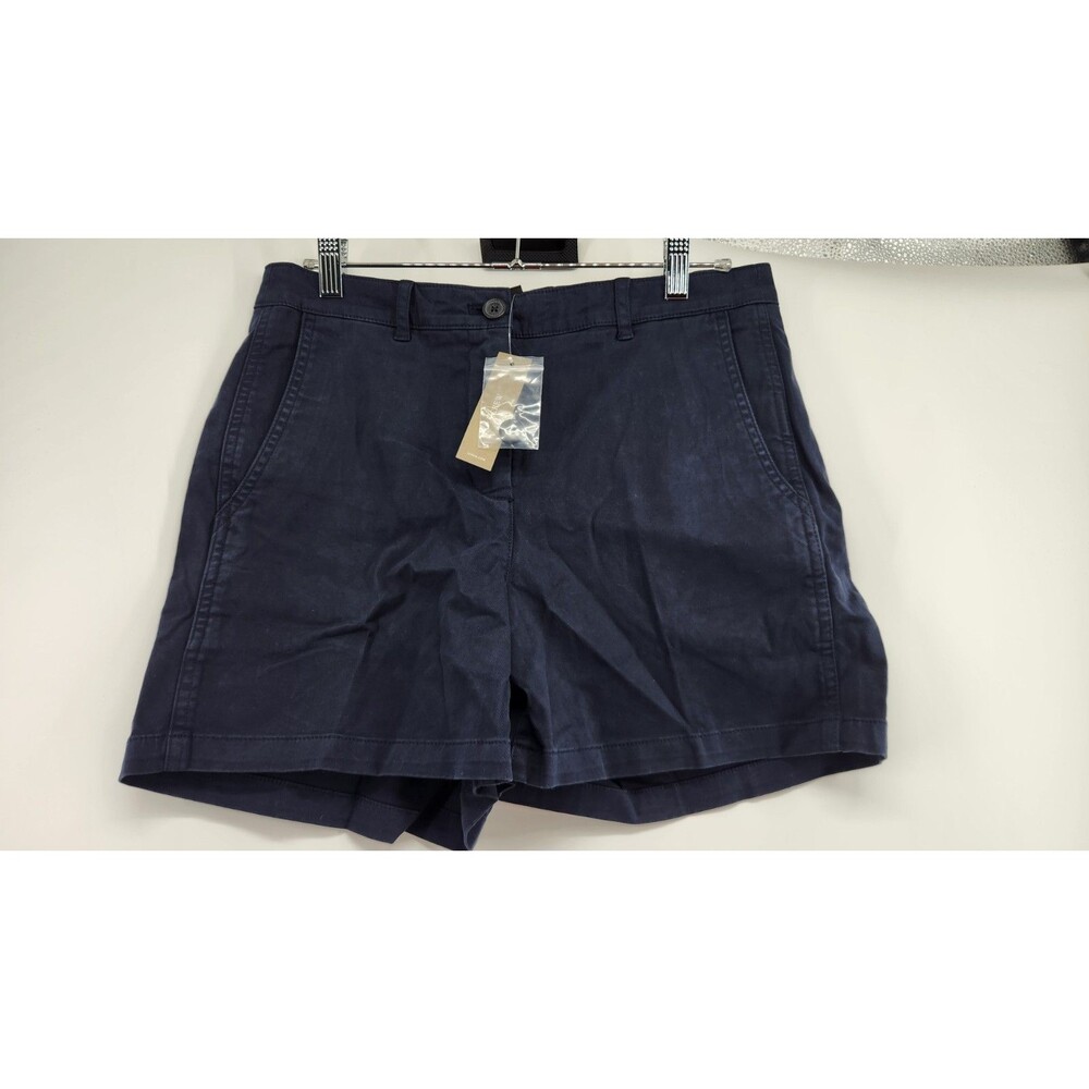 NWT J.Crew Womens Size 4 NAvy Blue Heritage 4" Inseam Shorts Cotton Blend